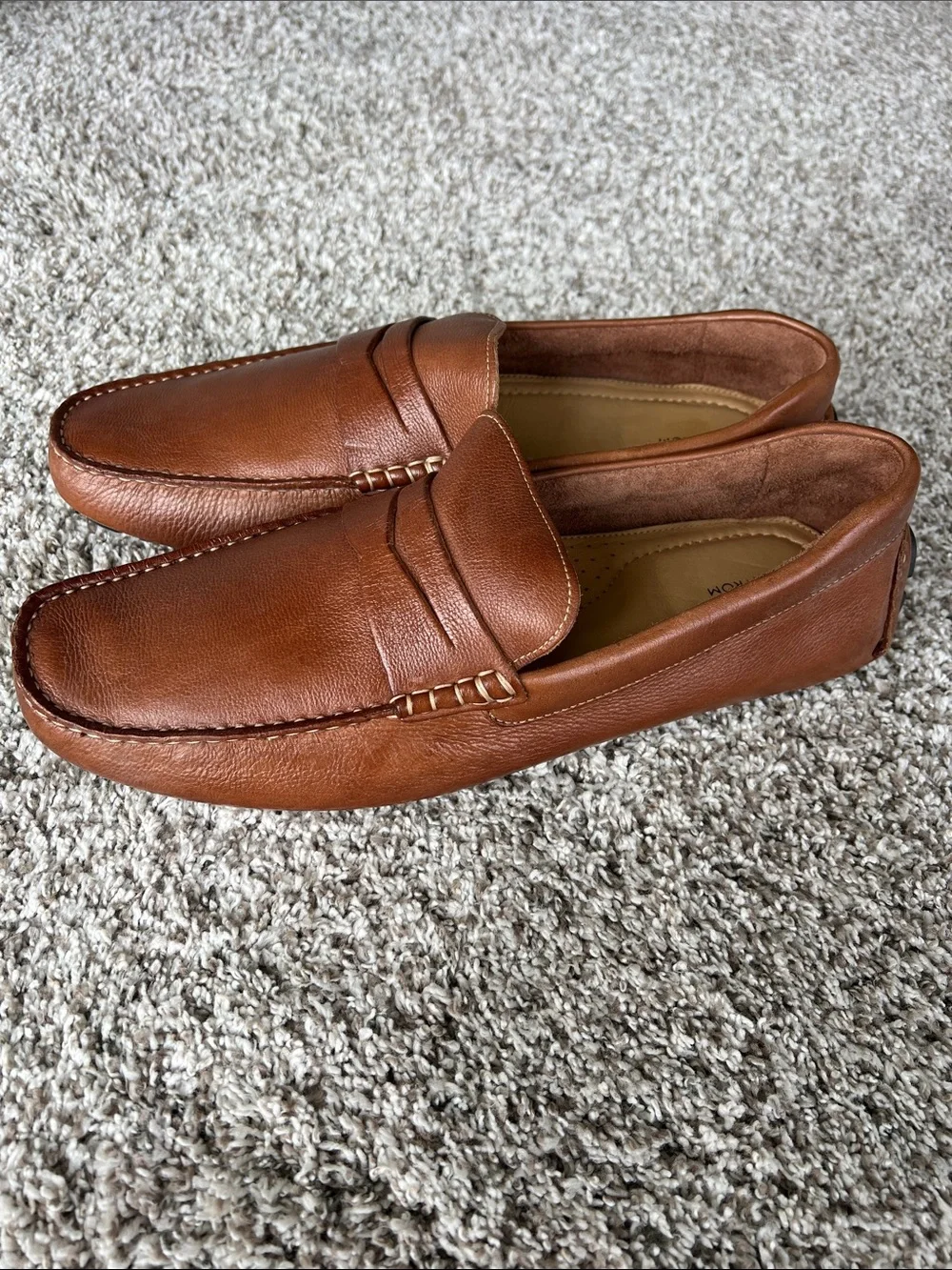 Nordstrom Men's Cody Driving Loafer in Tan Brown Size 13